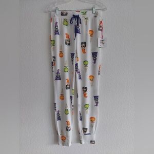 NOVOGRATZ Pajamas Pants with Colorful Halloween Gnome And Pumpkin Print NWT